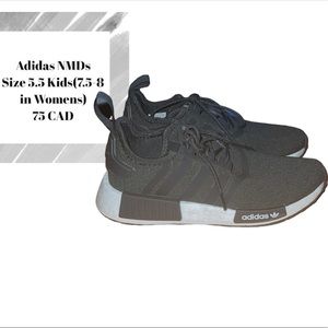 Adidas NMDs (Kids Size 5 and a half, fits 7.5-8womens)